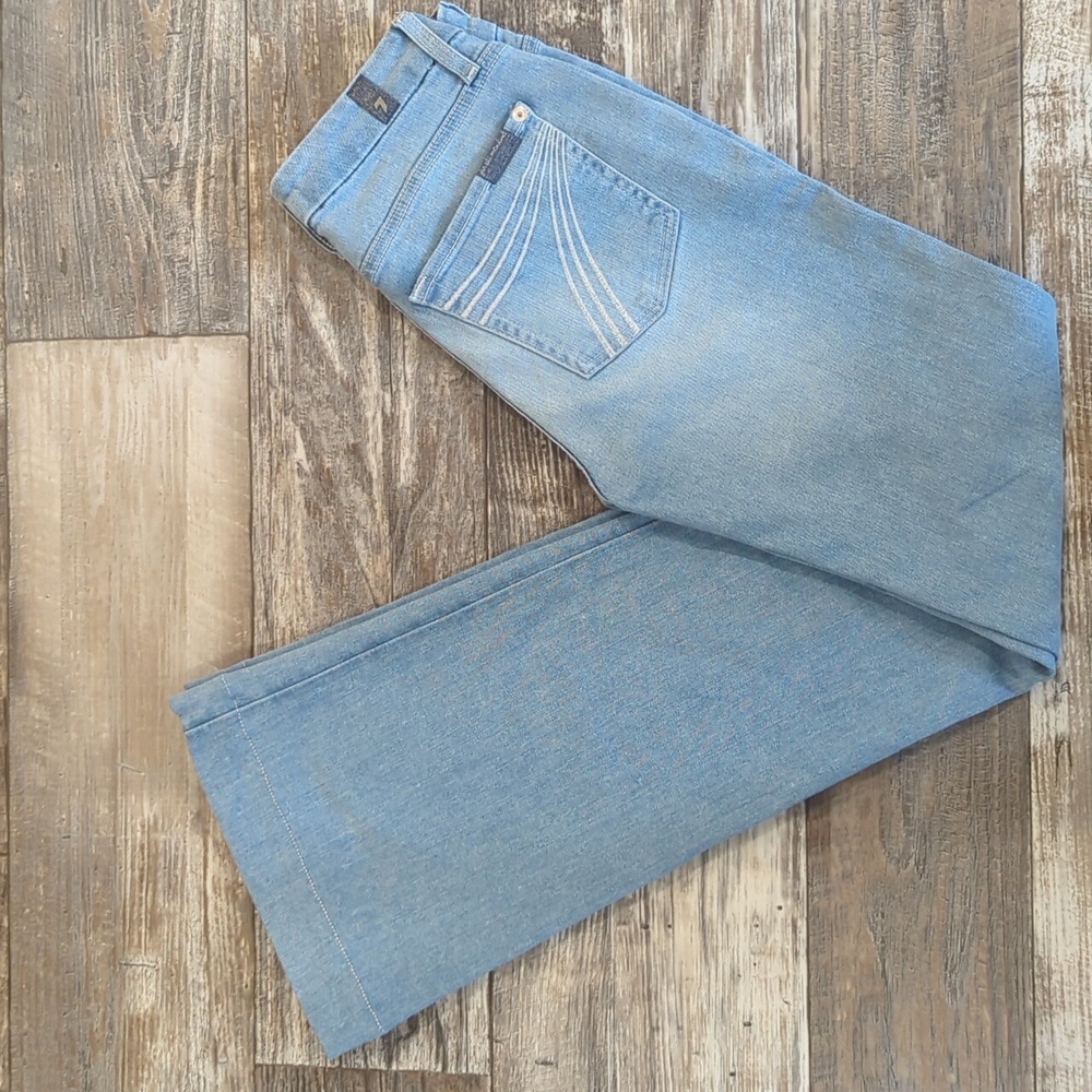 7FAMK DOJO Contour Waistband trouser jeans flares Style #7U474008 sz 24x31.5L - Picture 4 of 16